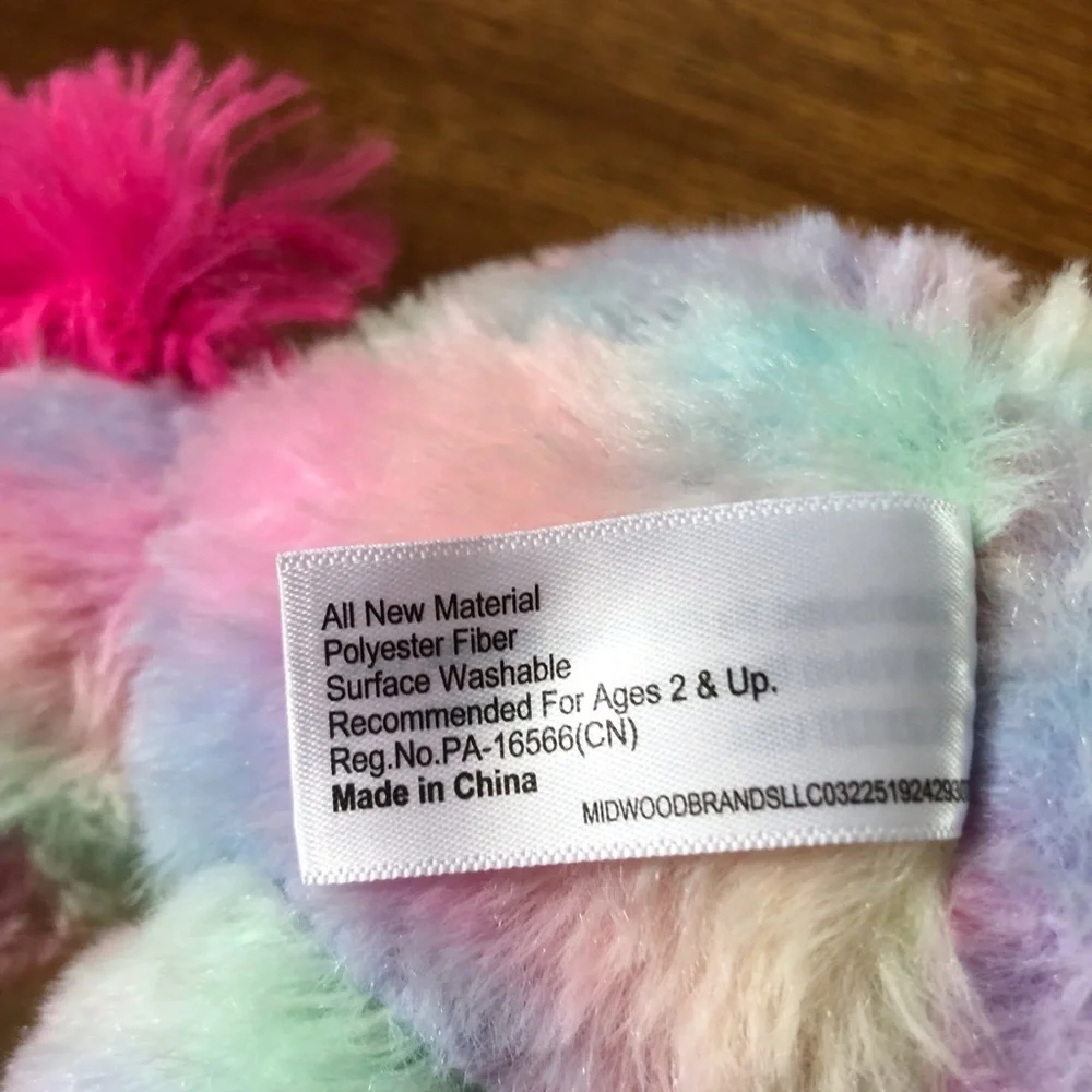 tie dye rainbow unicorn plush stuffed animal small